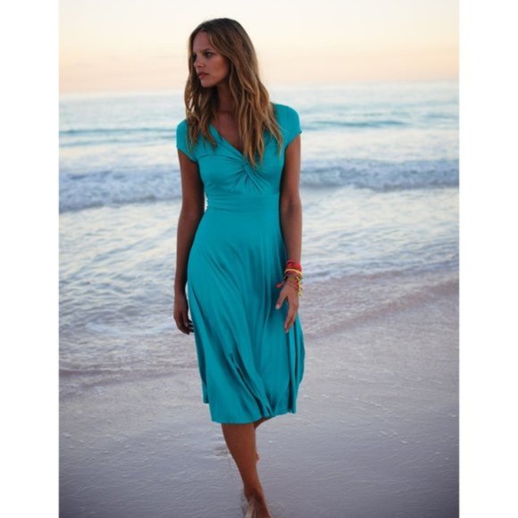 Boden Dresses & Skirts - Boden Twist Knot Midi Turquoise Dress
